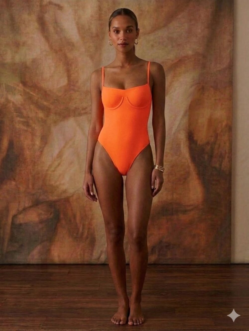 Neon Coral Underwire Bodysuit - Women